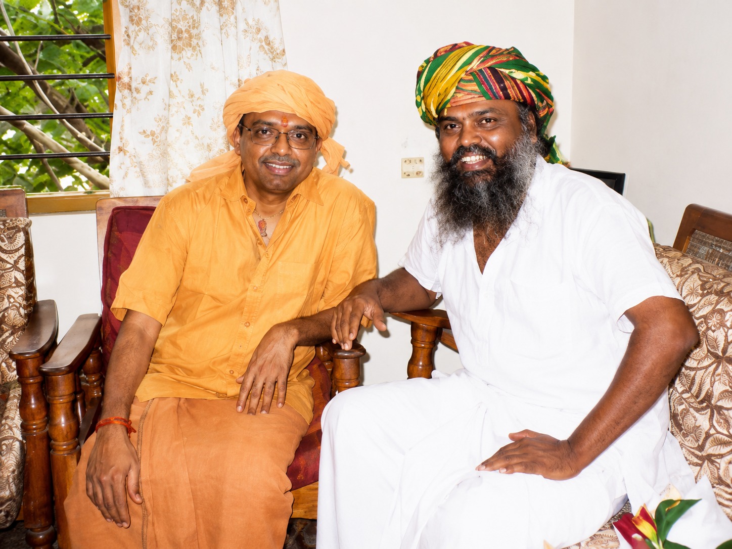 Guruji with an elderly devotee