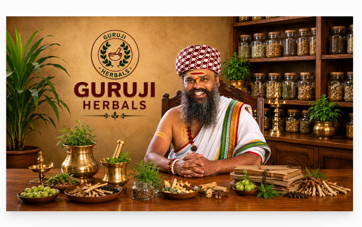 Ayurvedic herbal healing hero banner